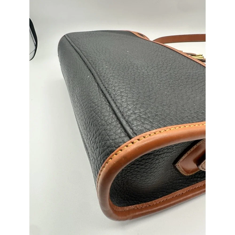 Dooney & Bourke Vintage All-Weather Leather Black/Brown Pebbled Crossbody Bag